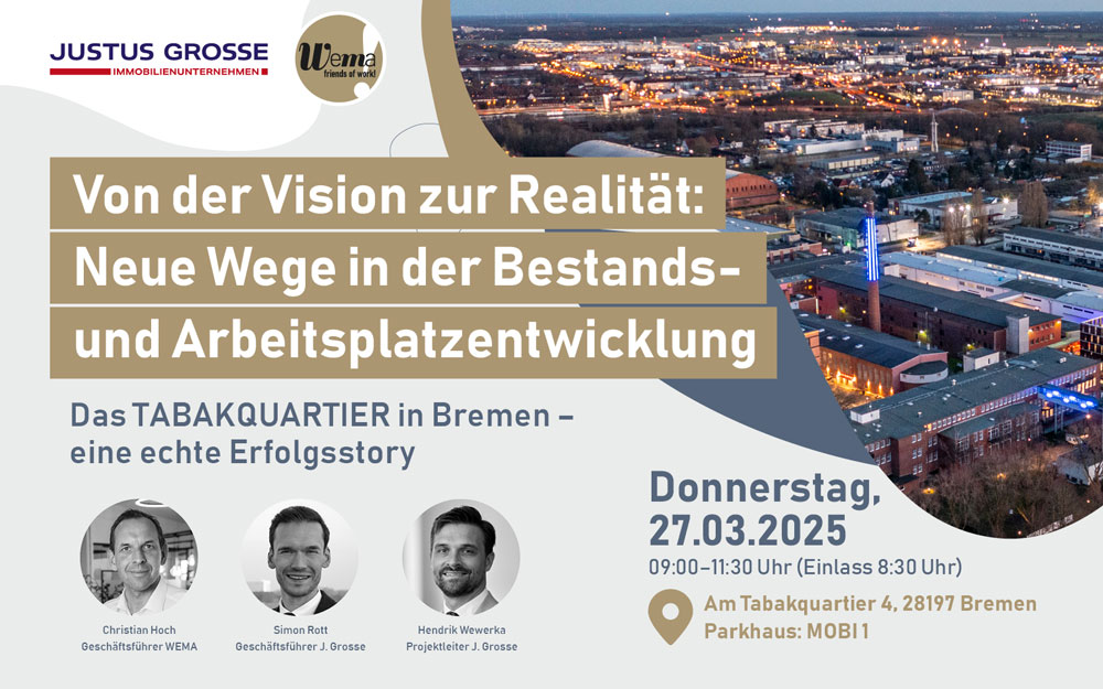 Beitragsbild zum Workshop mit Justus Grosse. Über das Thema Tabakquartier in Bremen.